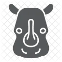 Nashorn Saugetier Gesicht Symbol