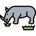 Nashorn Tierwelt Safari Symbol