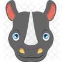 Nashorn Gesicht Nashorn Symbol