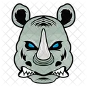 Nashorn Maskottchen Nashorn Gesicht Nashorn Symbol