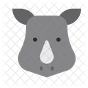 Nashorn Gesicht Nashorn Tier Symbol