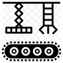 Nastro Trasportatore Di Produzione Logistica Dei Pallet Distribuzione Dei Prodotti Icon