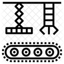 Nastro Trasportatore Di Produzione Logistica Dei Pallet Distribuzione Dei Prodotti Icon