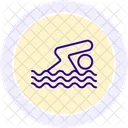 Icono De Linea De Natacion Icono