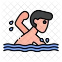 Nadar Nadar Agua Icono