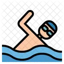 Natacion Deportes Nadador Icono