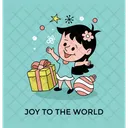 Pequena Menina Feliz Ícone