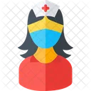 간호사 여성 건강 아이콘 아이콘