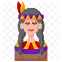 Native American Woman Headdress Icon