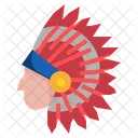 Native American Indian Hat Cultures Icon
