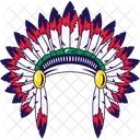 Cartoon Headwear Indian Icon
