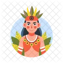 Native American Character Hispanic Icon