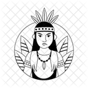 Einheimischer Charakter Stammesangehoriger Person Symbol