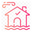 Natural Disaster Insurance Wind Damage Icon