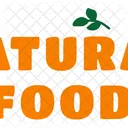 Natural Food Sticker  Icon