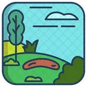 Paisaje de la naturaleza  Icono