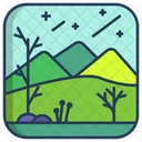 Paisaje de la naturaleza  Icono