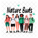 Nature Buds Group People Icon