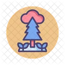 Nature Element Forest Cloud Icon