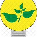 Nature Energy Light Bulb Plant Icon