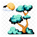 Morning Scene Nature Scenery Green Plant Icon