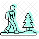 Nature Walk Color Shadow Thinline Icon Icon