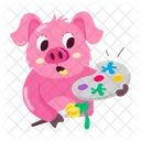 Pigs Stickers Cute Swine Cute Hog Icon