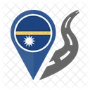 Nauru Bandeira Ícone