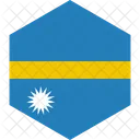 Nauru Bandeira Mundo Ícone