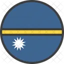 Nauru Pais Bandeira Ícone