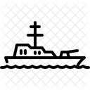 Naval Battleship Ship Icon
