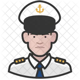 Naval Officers White Male  Icon