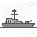 Naval Battleship Ship Icon