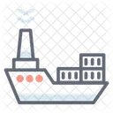 Nave Per La Consegna Nave Da Crociera Carico Dacqua Icon