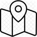 Mapa Alfinete Destino Ícone