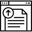 Navegador Documento Acima Ícone