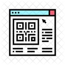 On Line Qr Codigo Ícone