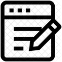 Pagina Da Web Caneta Html Ícone