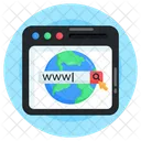 Dominio Da Web Navegador Da Web Pesquisa Na Web Icon