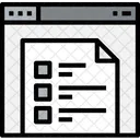 Navegador Documento Lista Ícone