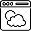 Navegador Meteorologico Internet Agilizar Icono