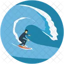 Surf Embarque Surfista Icono