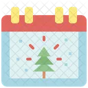 Navidad Calendario Fecha Icono