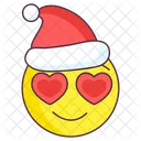 Emoji De Amor Navideno Expresion De Amor Emotag De Risa Navidena Icono