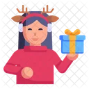 Niña de navidad  Icono