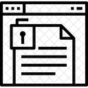 Navigateur Document Deverrouillage Icône