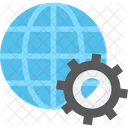 Navigateur Rouage Globe Icon