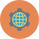 Navigateur Rouage Globe Icon