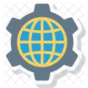 Navigateur Rouage Globe Icon