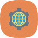 Navigateur Rouage Globe Icon